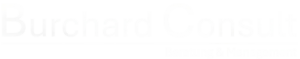 Das Logo von Burchard Consult in weiß und freigestellt.